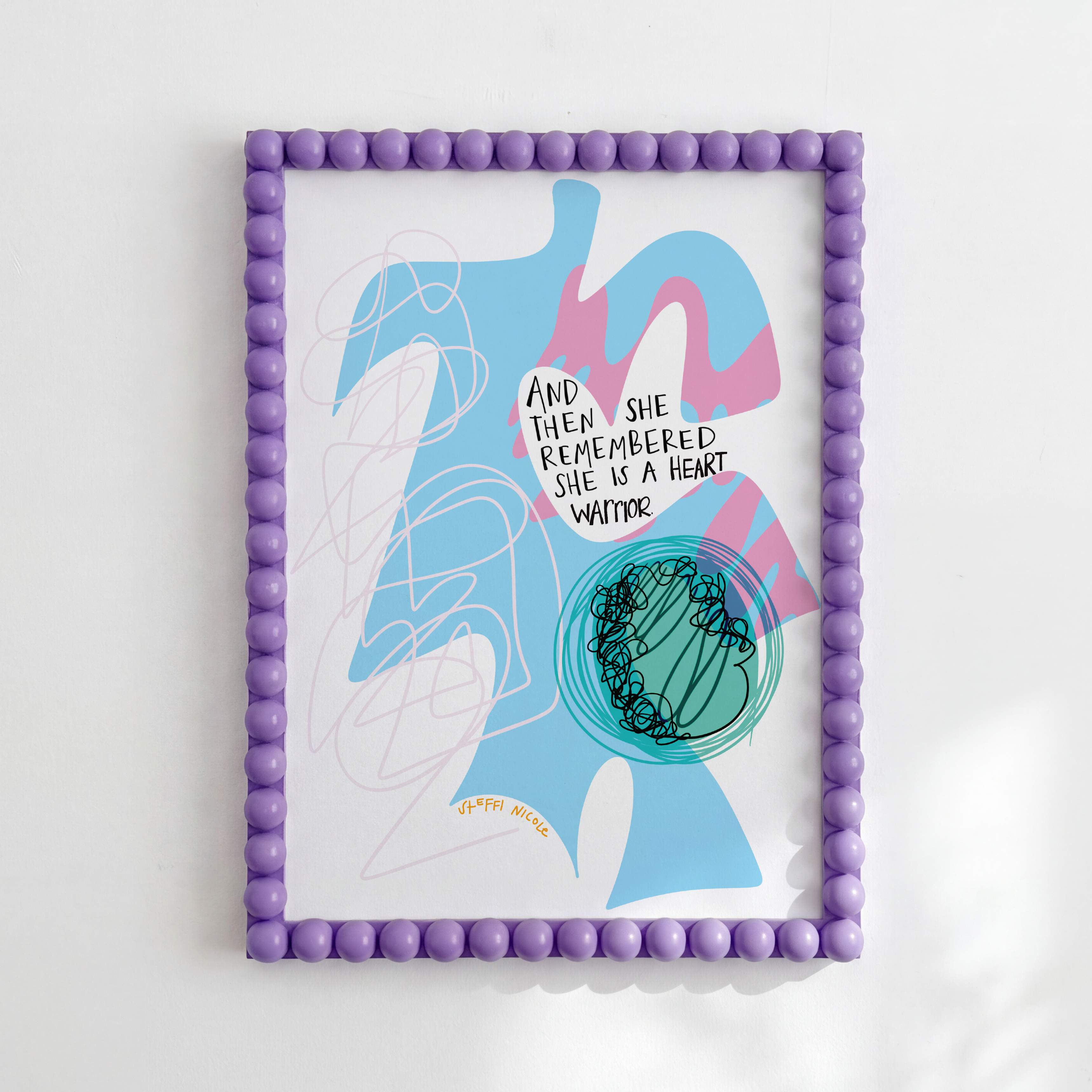 She is A Heart Warrior | Art Print
